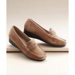 Double Width Suede Leather Moccasin