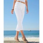 Cotton Stretch Cropped Trousers