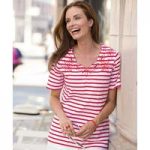 Embroidered Stripe T-shirt