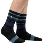 Mens Lite Altun Multi Stripe Socks – Black