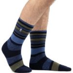 Mens Lite Altun Multi Stripe Socks – Navy