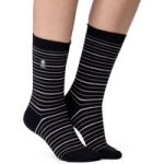 Ladies Ultra Lite Annapurna Stripe Socks – Black