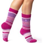 Ladies Original Bosworth Twist Stripe Socks – Pink & Purple