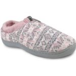 Ladies Emma Fairisle Drawstring Thermal Slippers – Pink