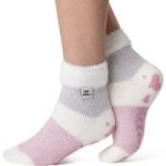 Ladies Original Lounge Socks with Comfy Feather Top – Auriga Ivory & Rose