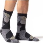 Mens Lite Bedrock Socks – Charcoal Pattern