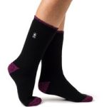 Ladies Lite Tenerife Heel & Toe Socks – Black & Berry