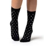 Ladies Ultra Lite Nicosia Dots Socks – Black & Tonal