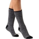 Ladies Lite Viola Socks – Black & Light Grey