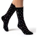 Ladies Ultra Lite Nicosia Dots Socks – Black & Purple