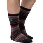 Mens Lite Krakow Multi Stripe Socks – Black