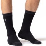 Mens Ultra Lite Budapest Heel & Toe Socks – Black