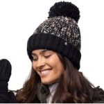 Ladies Eidda Pom Pom Hat – Black