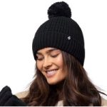 Ladies Ellery Pom Pom Hat – Black