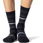 Mens Ultra Lite Goldcrest Stripe Socks – Black