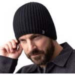 Mens Halden Beanie Hat – Black