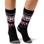 Ladies Lite Lima Fairisle Socks – Black