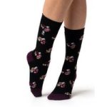 Ladies Ultra Lite Murcia Floral Socks – Black