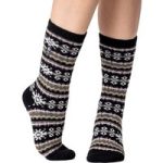 Ladies Lite Nordic Thermal Socks – Black & Olive