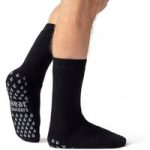 Mens IOMI Dual Layer Raynaud’s Slipper Socks – Black