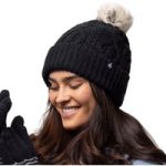 Ladies Solna Pom Pom Hat – Black