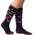 Ladies Lite Jacquard Heart Long Socks – Sutton