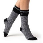 Ladies Original Sydney Block Stripe Socks – Black