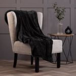 Luxury Fleece Thermal Blanket/Throw 180cm x 200cm – Black