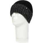 Mens Halmstad Turn Over Cuff Ribbed Hat – Black