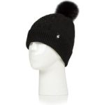 Ladies Kiruna Pom Pom Hat – Black