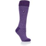 Ladies Original Begonia Long Boot Socks With Turnover Top – Purple