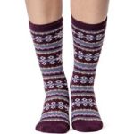 Ladies Lite Nordic Thermal Socks – Cabernet & Rose Blush