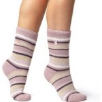 Ladies Original Cabin Fever Stripe Socks – Beige