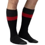 Mens Original Extra Long Ski & Snow Sports Socks – Charcoal, Red & Black