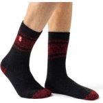 Mens Original Athens Stripe Socks – Charcoal & Red