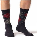 Mens Ultra Lite Caracas Argyle Socks – Charcoal