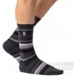 Mens Ultra Lite Goldcrest Stripe Socks – Charcoal