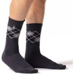 Mens Ultra Lite Jay Argyle Socks – Charcoal