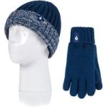 Kids Rib Turn Over Hat & Gloves – Navy