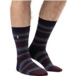 Mens Ultra Lite Croyriden Stripe Socks – Navy & Merlot