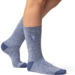 Ladies Lite Viola Socks – Denim & Cream