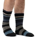 Mens Original Galway Multi Stripe Socks – Black & Marine