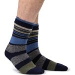 Mens Original Galway Multi Stripe Socks – Navy & Olive