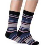 Ladies Original Geneva Multi Stripe Socks – Black & Denim