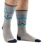 Mens Ultra Lite Long Ski & Snow Sports Socks – Grey Fairisle