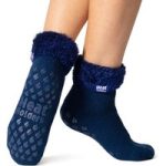 Ladies Original Headington Lounge Socks with Turnover Feather Top