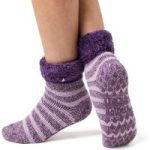 Ladies Original Aukland Lounge Socks with Turnover Top – Purple