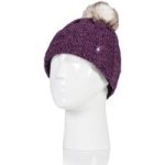 Ladies Original Pom Pom Hat – Purple Twist