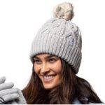 Ladies Solna Pom Pom Hat – Light Grey