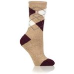 Ladies Lite Argyle Cali Socks – Oat & Cabernet